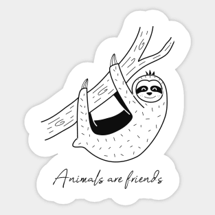 'Animals Are Friends' Animal Conservation Shirt Sticker